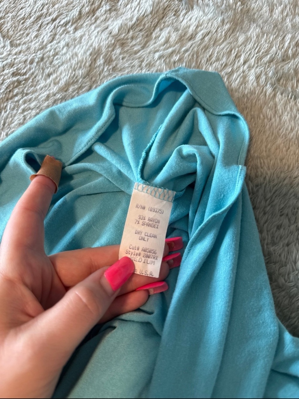 Sky Halter Sleeveless Aqua Blue Summer Dress - Picture 6 of 6